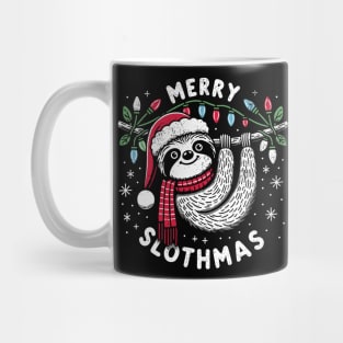 Dabbing Santa Sloth Merry Slothmas Christmas Mug